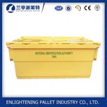 Пластиковий контейнер із рухомою прикріпленою кришкою 43 л для пакування