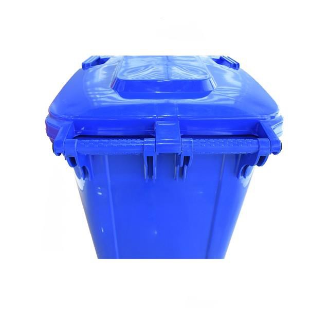 Waterproof Pp Public Street Industrial Outdoor Waste Bin Mobile Wheeled Pedal Recycle Garbage Can Plastic Trash Bin With Lid