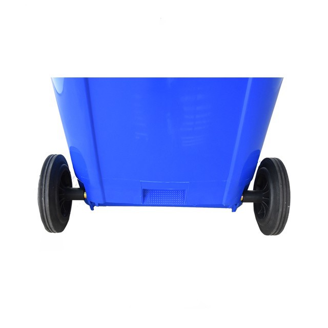 Waterproof Pp Public Street Industrial Outdoor Waste Bin Mobile Wheeled Pedal Recycle Garbage Can Plastic Trash Bin With Lid